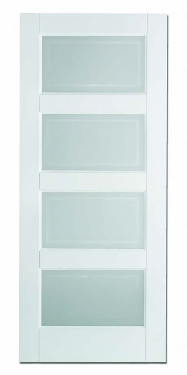 LPD Contemporary 4P Solid White Glazed Internal Door LPD Contemporary 4P Solid White Glazed Internal Door